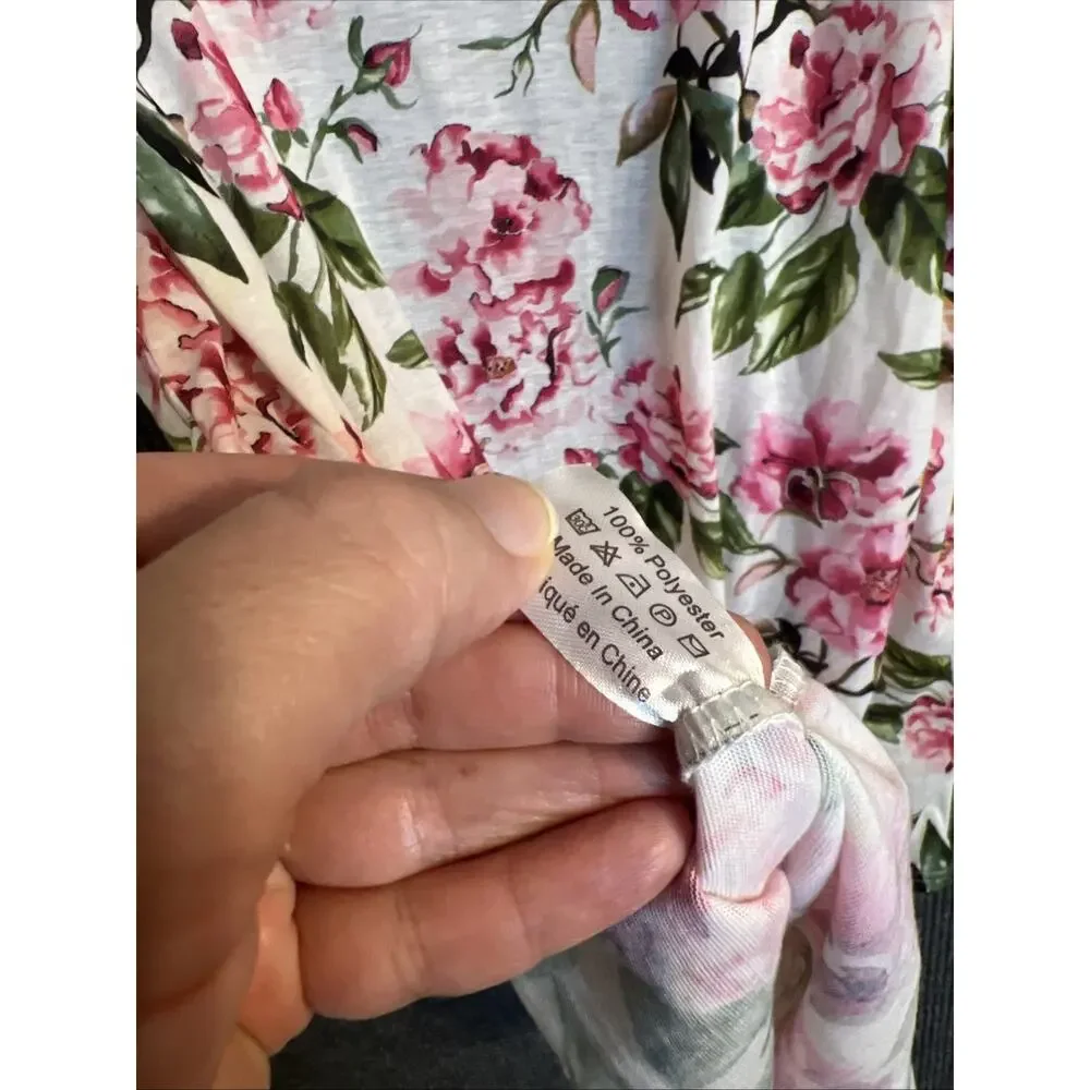 Show Me Your Mumu Womens Kimono Open Front Top One Size Floral Cover Up Boho